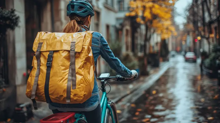 Cykla i regn och dåligt väder