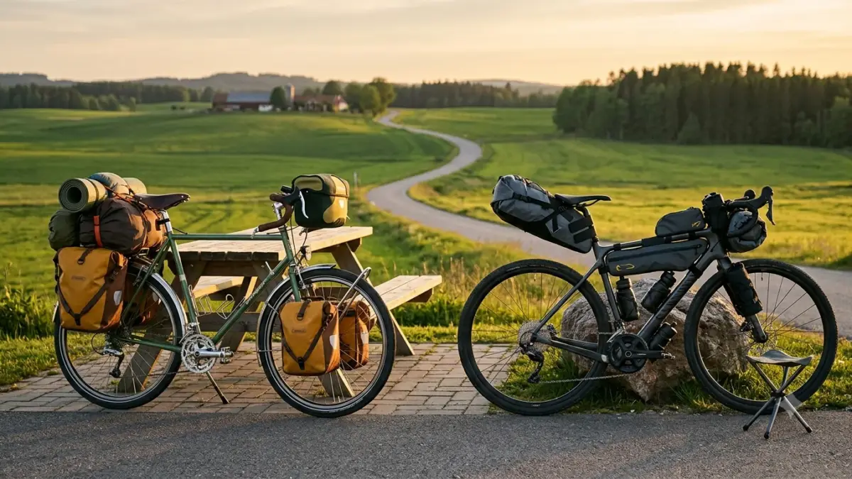 Cyklar med olika packningar