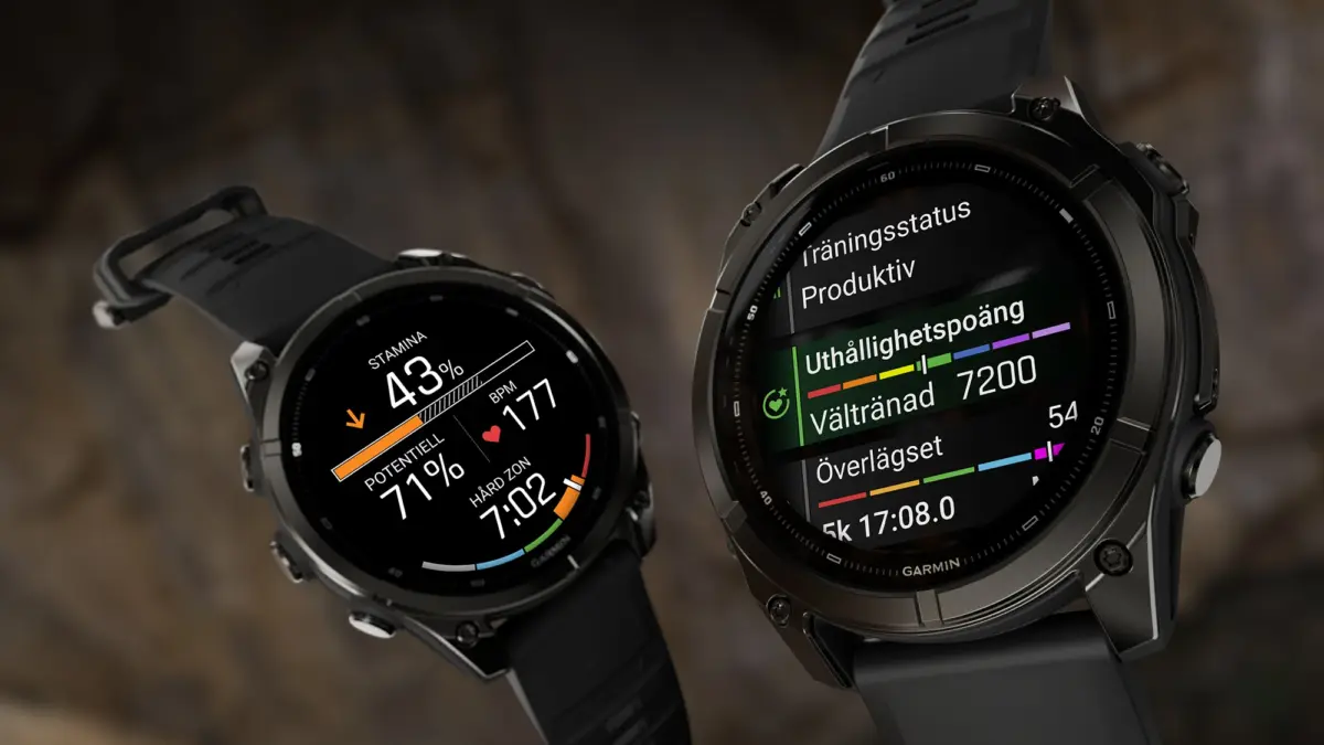 Garmin Fenix 9 Pro med ljus AMOLED-skärm