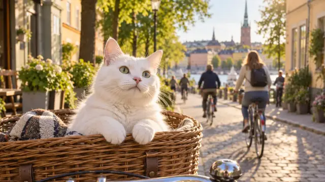 Cykla med katt – så funkar det egentligen