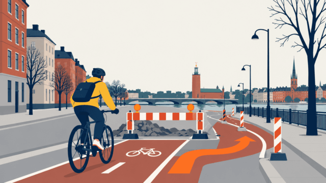Nu ser du vilka vägarbeten som berör cykelbanan!